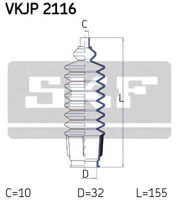 Комплект пылника, рулевое управление SKF VKJP 2116