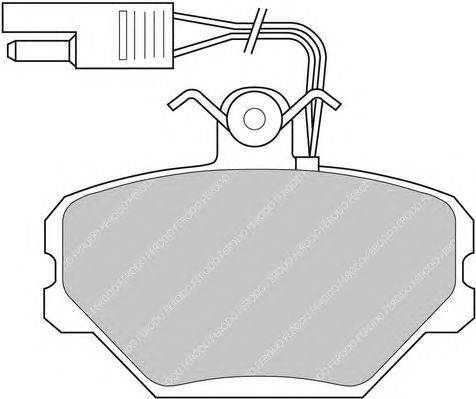 Комплект тормозных колодок, дисковый тормоз FERODO FDB635