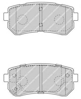 Комплект тормозных колодок, дисковый тормоз FERODO 24321