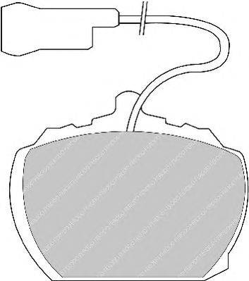 Комплект тормозных колодок, дисковый тормоз FERODO FDB835
