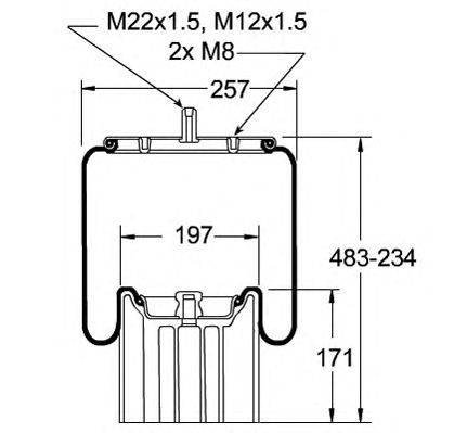 Кожух пневматической рессоры PE Automotive 084.268-51A