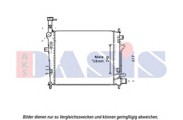Радиатор, охлаждение двигателя AKS DASIS 510163N