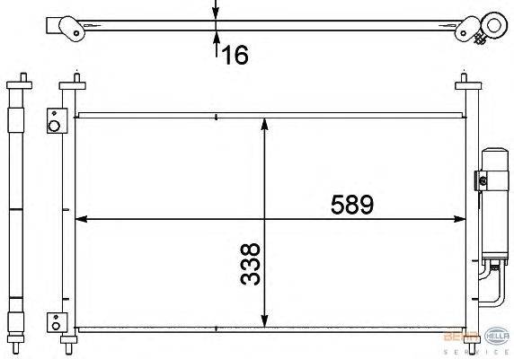 Конденсатор, кондиционер HELLA 8FC 351 303-641