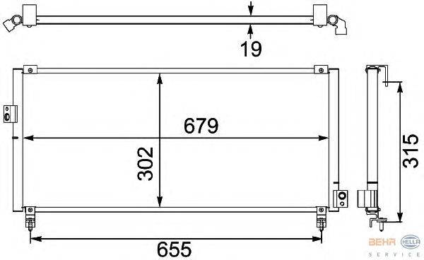 Конденсатор, кондиционер HELLA 8FC 351 304-161