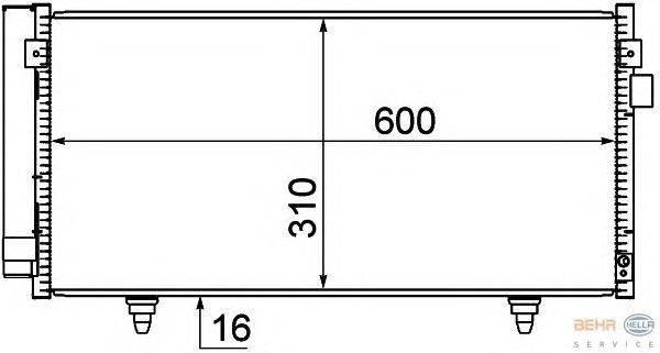 Конденсатор, кондиционер HELLA 8FC 351 319-221