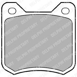 Комплект тормозных колодок, дисковый тормоз DELPHI LP105