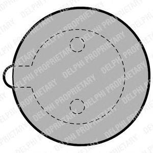 Комплект тормозных колодок, дисковый тормоз DELPHI LP345