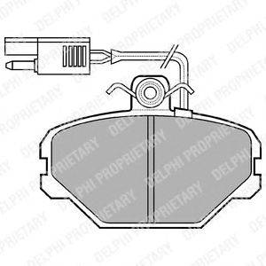 Комплект тормозных колодок, дисковый тормоз DELPHI 21533