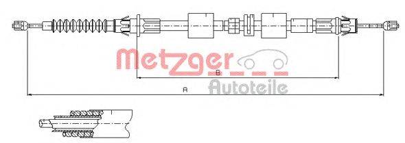 Трос, стояночная тормозная система METZGER 11.5508