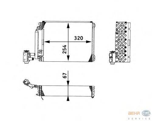 Испаритель, кондиционер BEHR HELLA SERVICE 8FV351330191