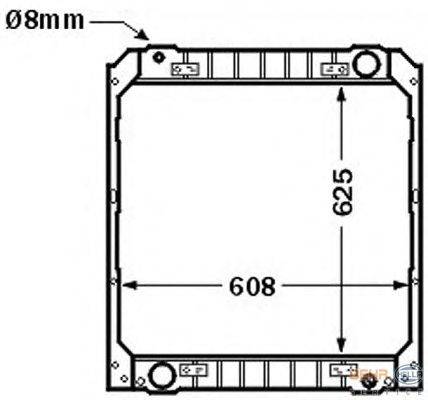 Радиатор, охлаждение двигателя BEHR HELLA SERVICE 8MK 376 705-761