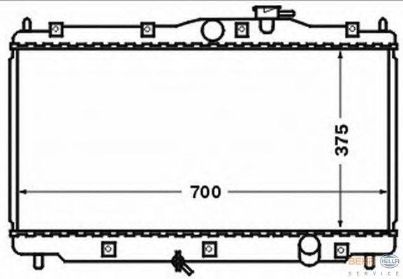 Радиатор, охлаждение двигателя BEHR HELLA SERVICE 8MK 376 768-231