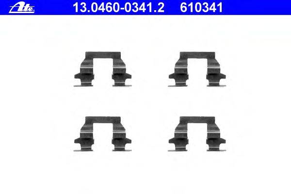 Комплектующие, колодки дискового тормоза ATE 13.0460-0341.2