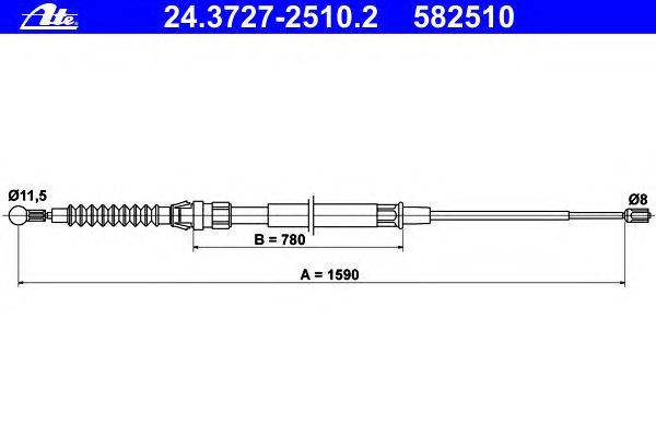Трос, стояночная тормозная система COFLE 109042