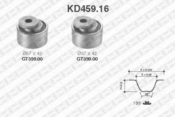 Комплект ремня ГРМ SNR KD459.16