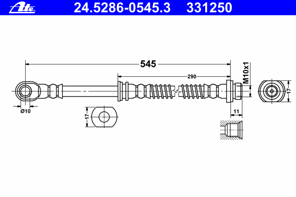 Тормозной шланг ATE 24.5286-0545.3