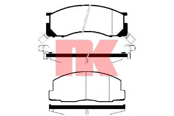 Комплект тормозных колодок, дисковый тормоз NK 224522
