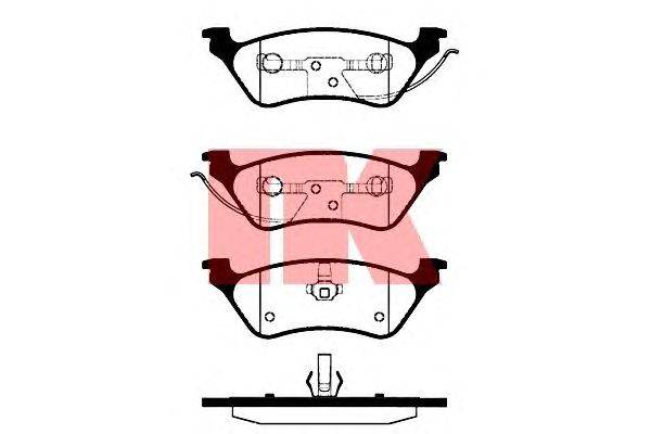 Комплект тормозных колодок, дисковый тормоз NK 229321
