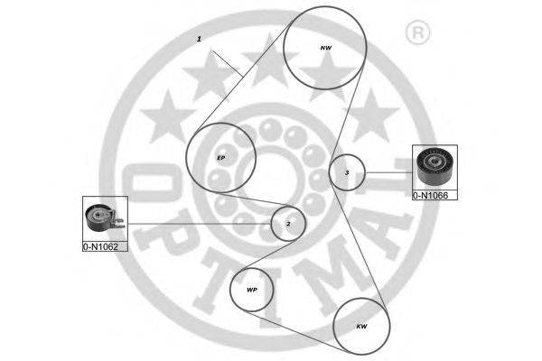 Комплект ремня ГРМ OPTIMAL SK-1577