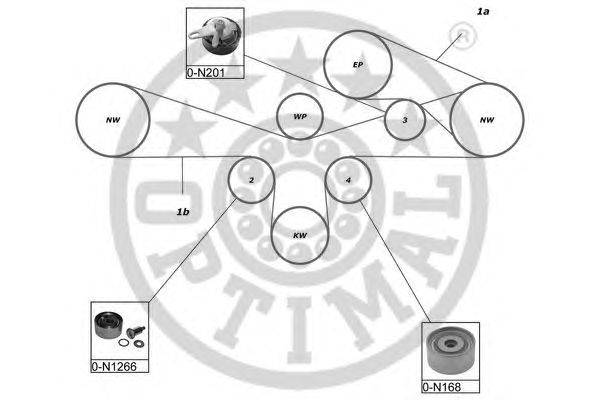Комплект ремня ГРМ OPTIMAL SK-1619