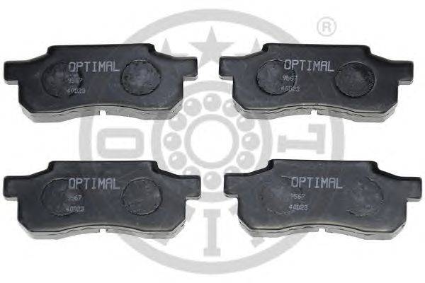 Комплект тормозных колодок, дисковый тормоз OPTIMAL 9567