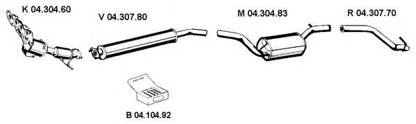 Система выпуска ОГ EBERSPÄCHER 042035
