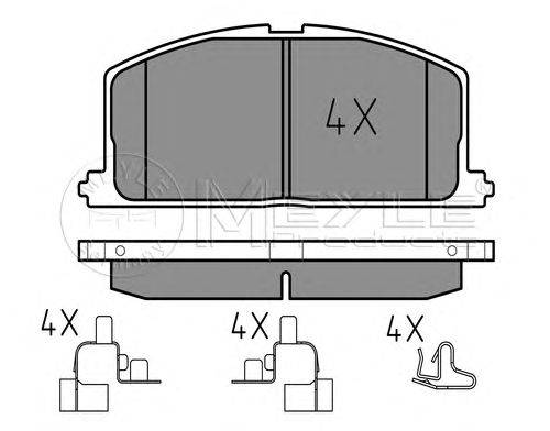 Комплект тормозных колодок, дисковый тормоз MEYLE 20870