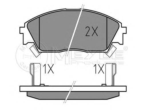 Комплект тормозных колодок, дисковый тормоз MEYLE 21322