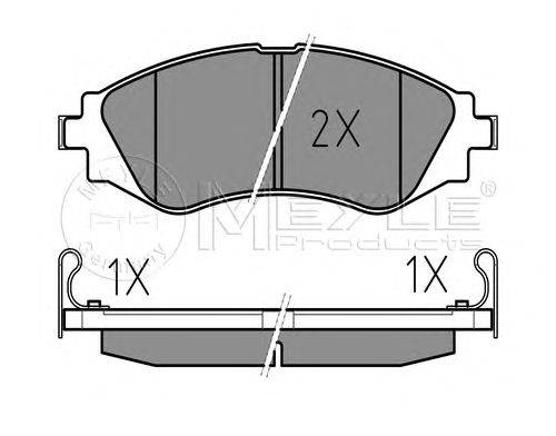 Комплект тормозных колодок, дисковый тормоз MEYLE 23234