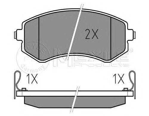 Комплект тормозных колодок, дисковый тормоз MEYLE 23503