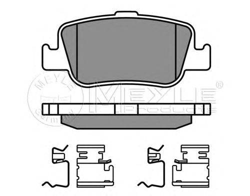 Комплект тормозных колодок, дисковый тормоз MEYLE 24666