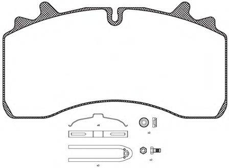 Комплект тормозных колодок, дисковый тормоз ROADHOUSE JSX 21075.80
