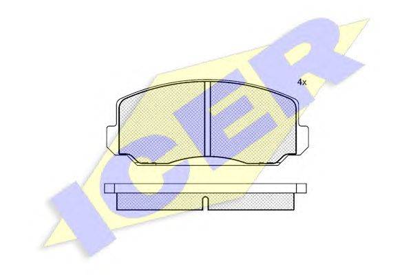 Комплект тормозных колодок, дисковый тормоз ICER 180229