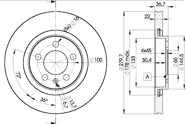 Тормозной диск ICER 78BD5603