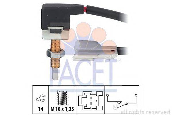Выключатель фонаря сигнала торможения; Выключатель, привод сцепления (Tempomat) FACET 7.1174