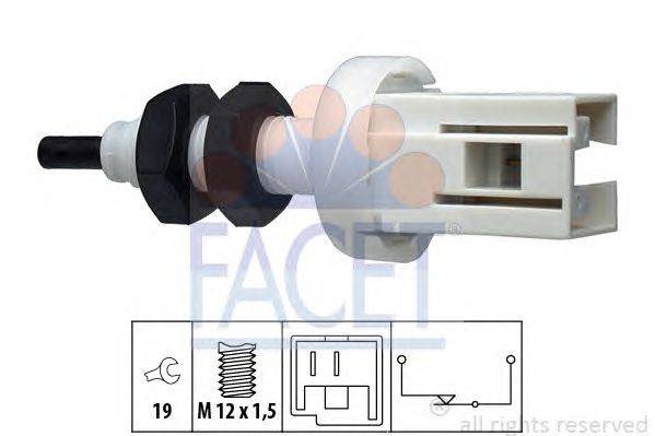 Выключатель фонаря сигнала торможения; Выключатель, привод сцепления (Tempomat) FACET 7.1250