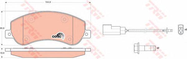 Комплект тормозных колодок, дисковый тормоз TRW GDB1724