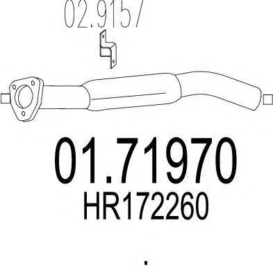 Труба выхлопного газа MTS 01.71970