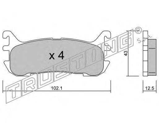 Комплект тормозных колодок, дисковый тормоз BENDIX 572602J