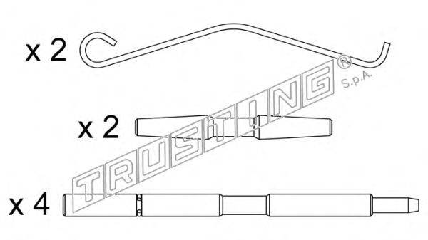 Комплектующие, колодки дискового тормоза TRUSTING KIT.007