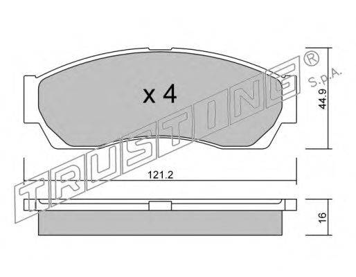 Комплект тормозных колодок, дисковый тормоз TRUSTING 24555