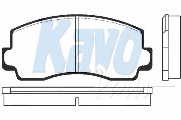 Комплект тормозных колодок, дисковый тормоз KAVO PARTS BP-5500