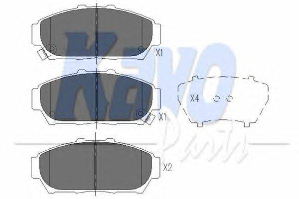 Комплект тормозных колодок, дисковый тормоз KAVO PARTS KBP-2030