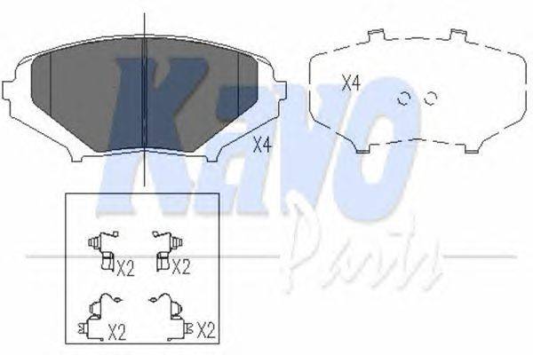 Комплект тормозных колодок, дисковый тормоз KAVO PARTS KBP-4546