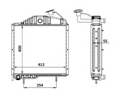 Радиатор, охлаждение двигателя NRF 58407