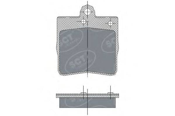Комплект тормозных колодок, дисковый тормоз SCT Germany SP247