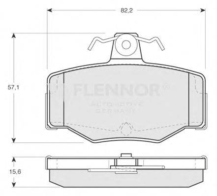 Комплект тормозных колодок, дисковый тормоз FLENNOR FB210361