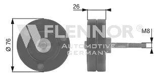 Паразитный / ведущий ролик, поликлиновой ремень FLENNOR FU25499