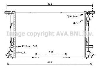 Радиатор, охлаждение двигателя AVA QUALITY COOLING AI2363