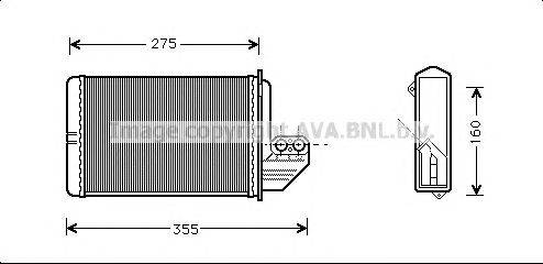 Теплообменник, отопление салона AVA QUALITY COOLING BW6172